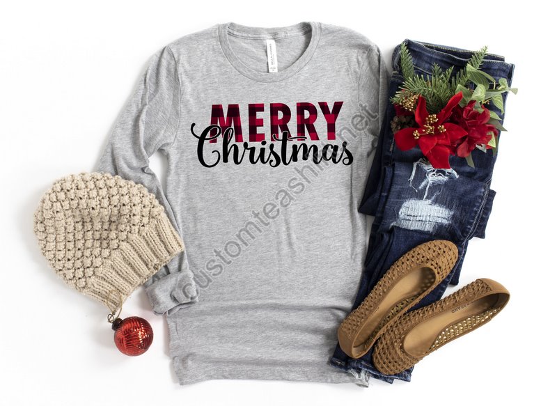 Buffalo Plaid Christmas T-shirtmerry Christmas Shirtchristmas T-shirt Christmas Family Shirtchristmas Gift Holiday Giftmatching Shirt