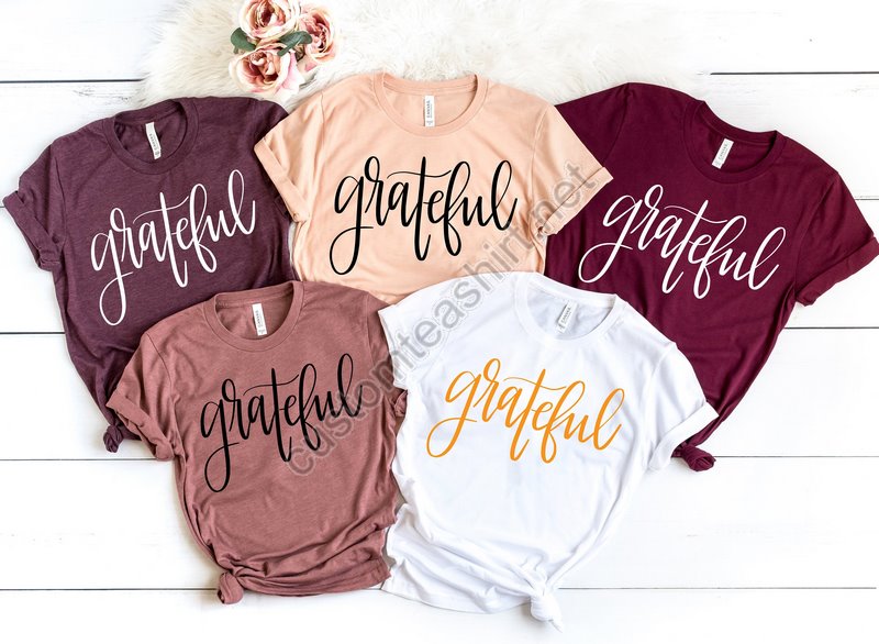 Grateful Shirt Thankful Fall Fall Shirt Thankful Family Shirts Thanksgiving Shirts Thankful Autumn Blessed Thanksgiving