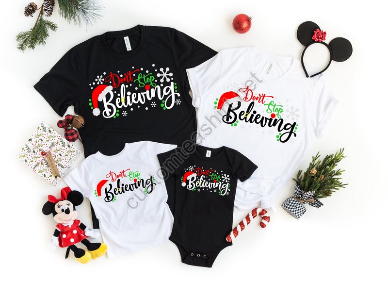 Don't Stop Bellieving Shirtbelieving Shirtsanta Shirtchritmas Shirtchristmas Family Shirtfamily Matching Shirtfamily Shirt