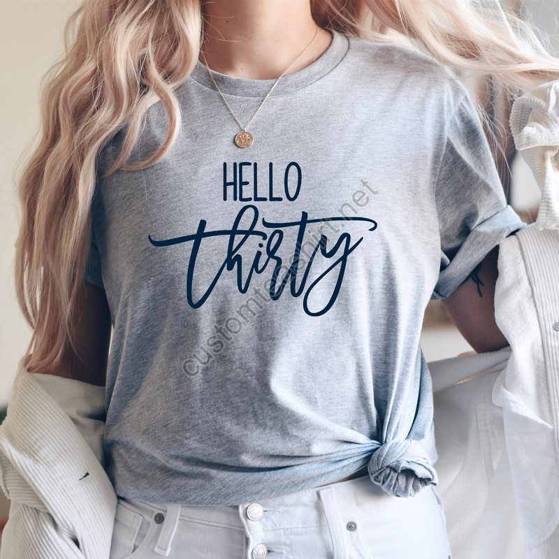 Hello 30 Shirt Thirtieth Birthday Tee Birthday Ideas Birthday Trip Tshirt Matching Birthday Party Tee Birthday Tshirts Birthday Gift T