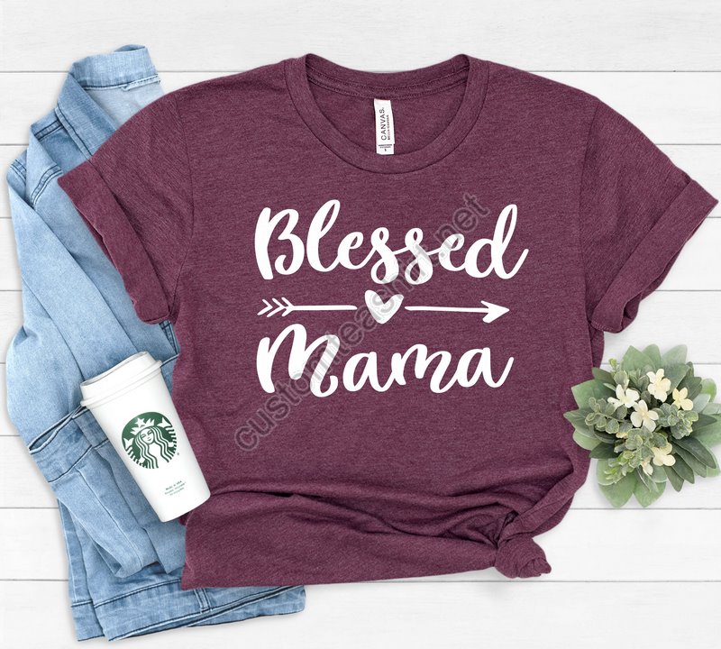 Blessed Mama Shirt Mom Life Shirt Mother T-shirt Cute Mom Shirt Cute Mom Gift Mothers Day Gift New Mom Gift