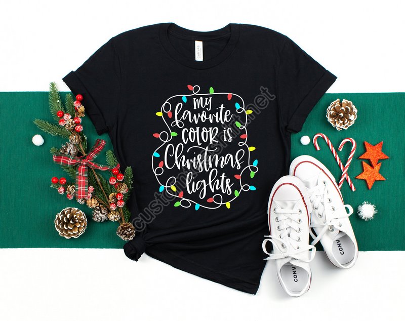 My Favorite Color Is Christmas Lightsmerry Christmas Teechristmas Shirtchristmas Family Shirtchristmas Gift Holiday Giftmatching Shirt