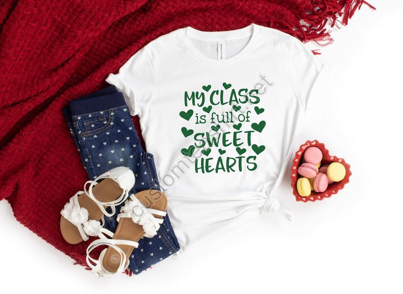 Teacher Valentines Day Shirtvalentines Day Shirts For Mommy Class Is Full Of Sweethearts Shirtteacher Giftvalentines Day Giftcute Tee