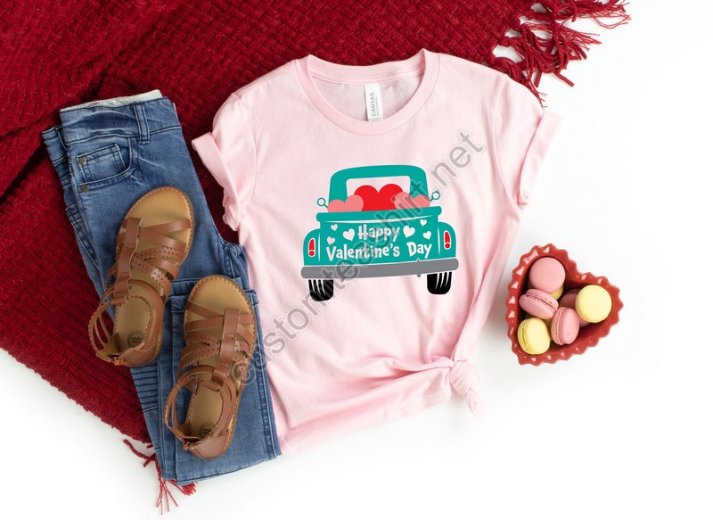 Truck Heart Valentines Day Shirtvalentines Day Shirts For Momheart Shirtcute Valentine Shirtcute Valentine Teevalentines Day Gift