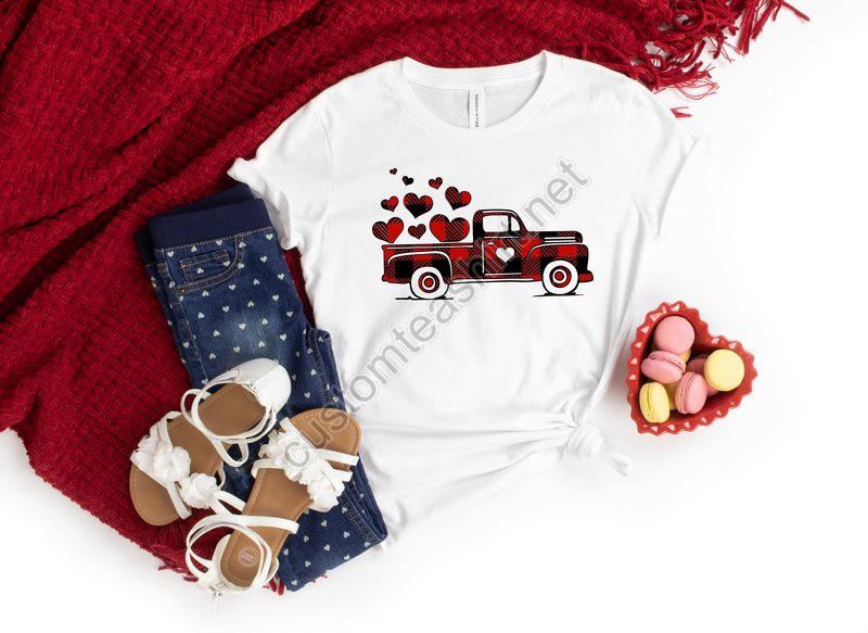 Valentines Buffalo Plaid Truck Shirtvalentines Day Shirts For Womanheart Shirtcute Valentine Shirtcute Valentine Teevalentines Day Gift