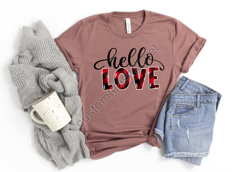 Hello Love Shirts Valentine's Shirt Lovers Shirt Valentine's Day Shirt Funny Valentines Shirt Gift For Valentines Couple Shirts