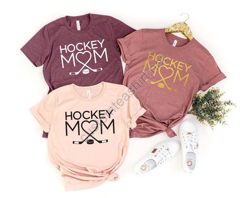 Hockey Mom Shirt Mother's Day Gift Sports Shirt Sportive Mom Shirt Gift For Player Mom Hockey Player Gift Hockey Lover Mom