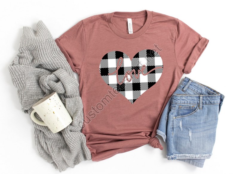 Valentines Day Shirtplaid Heart Shirtvalentines Day Shirts For Women Heart Shirt Cute Valentine Shirt Cute Valentine Teelove Shirt