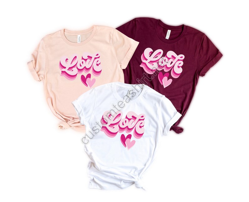 Retro Valentine Day Shirtvalentines Day Shirts Valentineretro Lovevalentine Love Valentine Retro Heart Shirtvalentines Day Gift