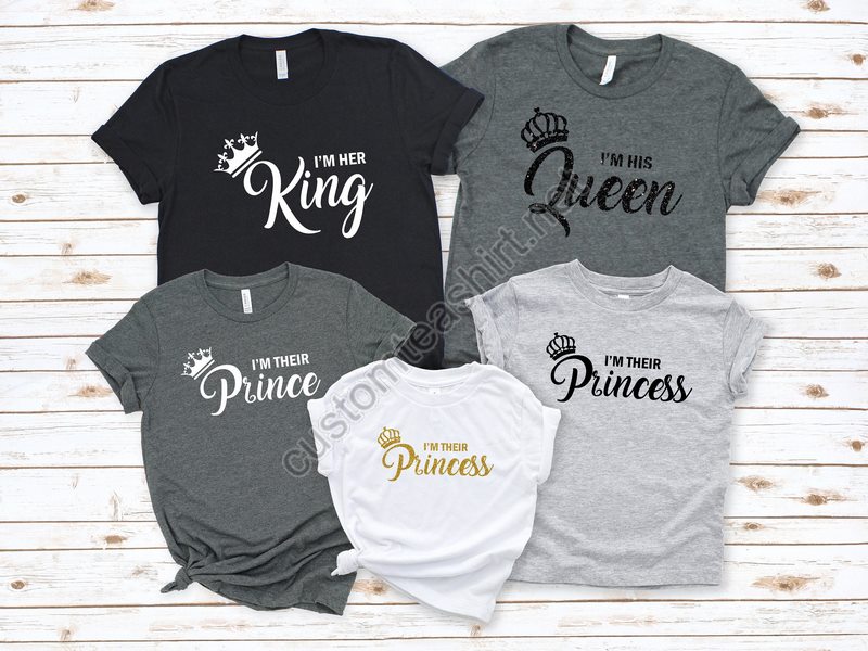 Royal Family Shirts King Queen Prince Princess Family Matching Shirts Mommy And Me Shirts Daddy And Me Shirts Custom Family Shirts