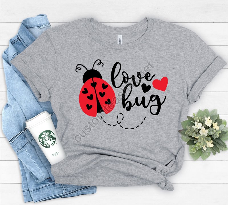 Love Bug Shirtlady Bird Valentinesvalentines Day Shirt For Womanheart Shirtcute Valentine Shirtshirtvalentines Dayvalentines Matching