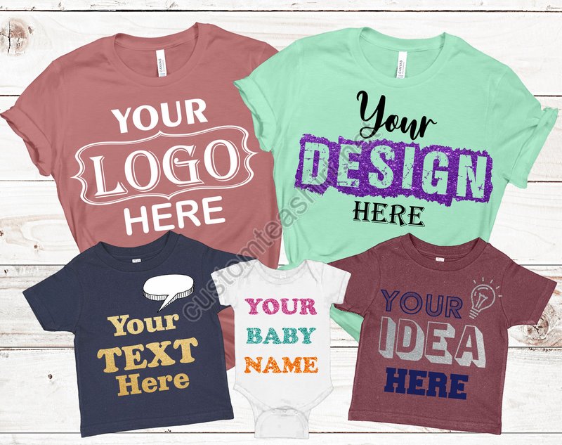 Personalized T-shirtadd Your Own Text Custom T-shirtcustomized T-shirtscustom Picture Shirtcustom Text On Shirtcustom Family T-shirt