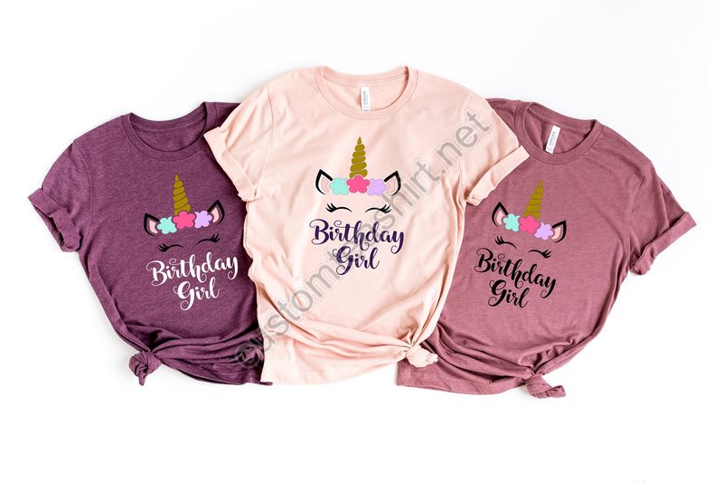 Unicorn Shirt-unicorn Gift-personalized Birthday Shirt-unicorn Girls Birthday Family Shirts-girls Personalized Unicornteen Birthday Party