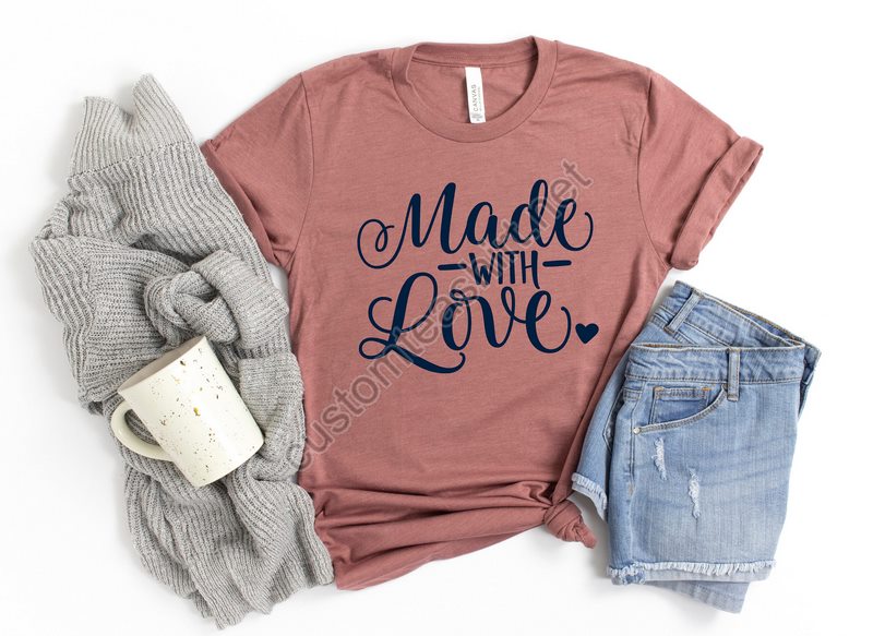 Made With Love Shirtlove Shirtvalentines Day Shirts For Momheart Shirtcute Valentine Shirtcute Valentine Teevalentines Day Gift