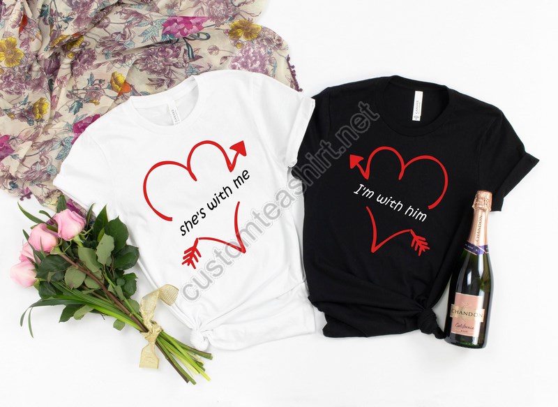 Valentines Day Shirtvalentine's Day Gifts Shirtcouple Valentines Shirtheart Shirthis Hersmatching Tee Wedding Gift Anniversary Gift