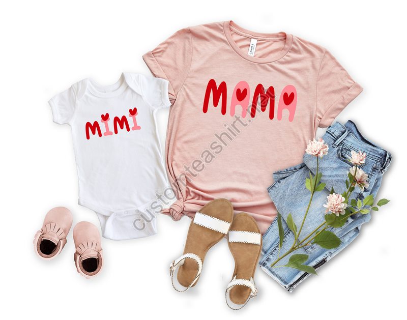 Mama Valentines Shirtmimi Valentines Shirtmama's Girl Valentines Shirtrainbow Mama Shirt Rainbow Mimi Shirtmama Mimi Matching Shirt