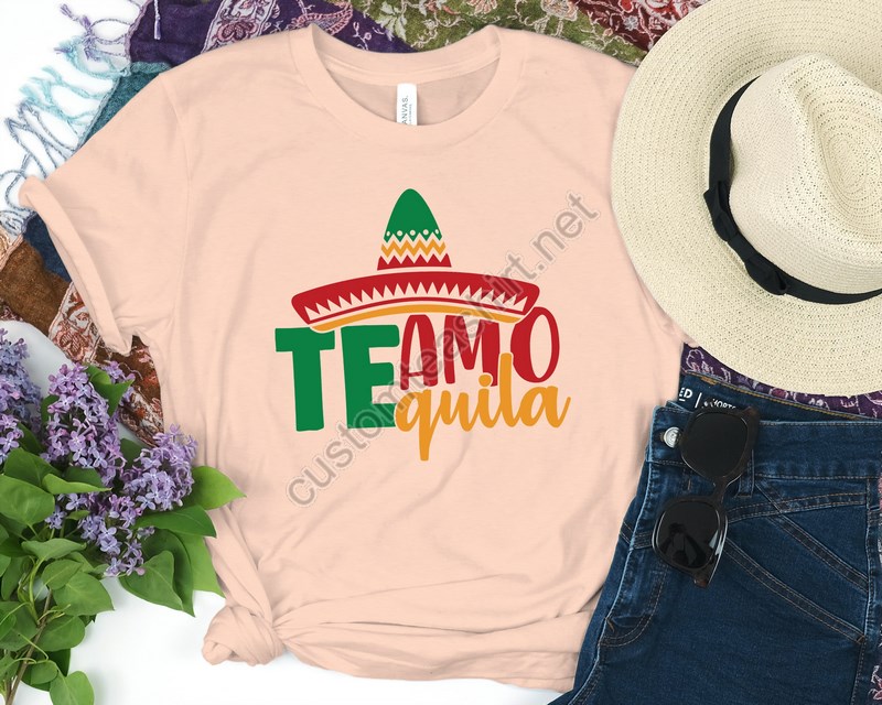 Te Amo Tequila Shirt Party Shirt Day Drinking Shirt Alcohol Shirt Funny Valentines Day Shirt Mexican Shirt Boyfriend Girlfriend Shirts