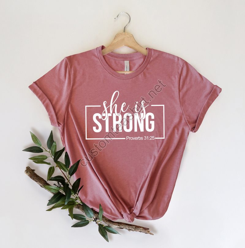 She Is Strong Shirtmama Shirtmothers T-shirtcute Mom Shirtcute Mom Giftmother's Day Giftnew Mom Giftmama With Heart T-shirt