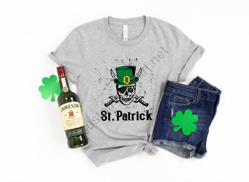 Patricks Day Skull Shirtshamrocks Shirt Patricks Day Shirt Funny Lucky Shirtst Patrick'sst Paddys Dayshamrockst Patrick's Matching Tee