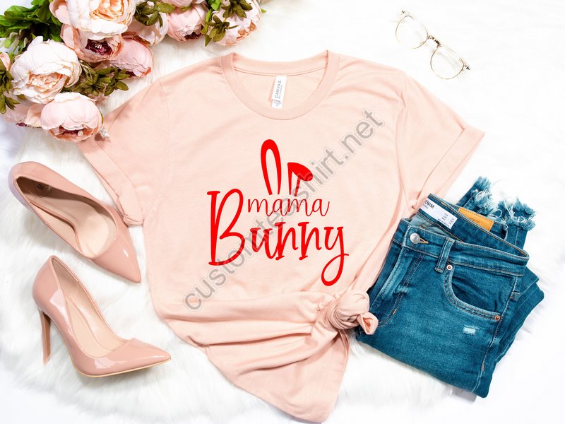 Mama Bunny Shirt Mom Shirt Mom Easter T-shirt Mom Bunny Bunny Themed Birthday Party Bunny Mommy Shirt Easter Tee Easter Party Outfit