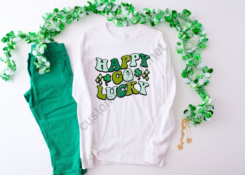 Happy Go Lucky Shirtshamrock Shirtsaint Patricks Day Shirtsaint Patricks Day Shirtsaint Patricks Day Family Matching Shirttee For Woman