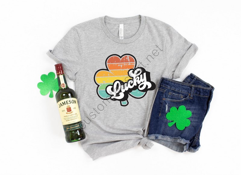 Shamrock Shirtst Patricks Day Shirtlucky Shirtrainbow Shirtretro Lucky Me Shirtirish Shirtwatercolor Shirtst Patricks Tee