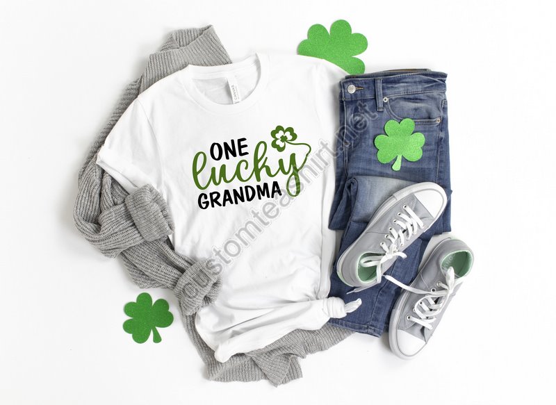 One Lucky Grandma Shirt Grandma Shirt St Patricks Day St Patrick's Day Grandma To Be New Grandma Shirt Gift For Grandma Shamrock Tee