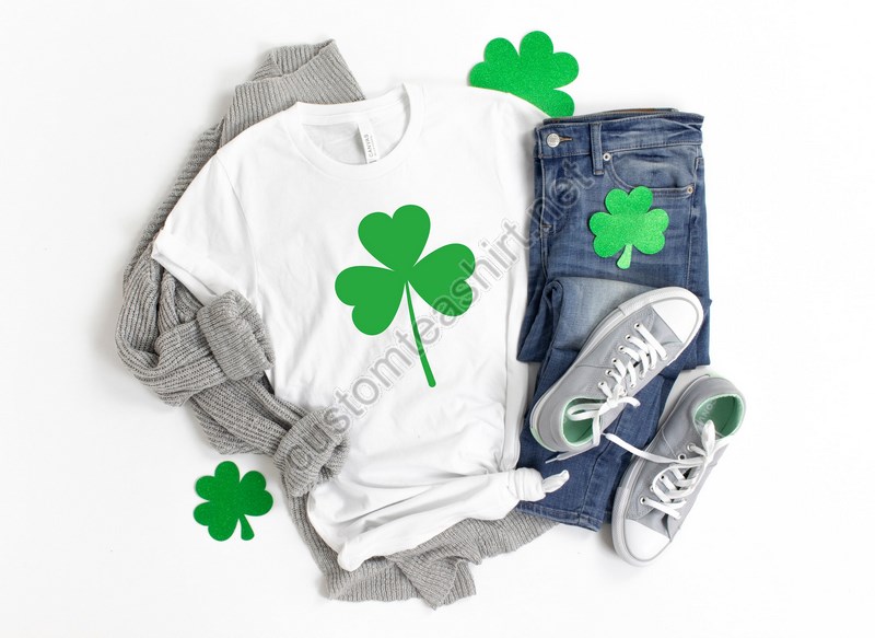 Womens St Pattys Shirt Glitter Shamrock Tee St Patricks Day Shirt Womens St Paddys Cute St Pattys Shirt St Pattys Women