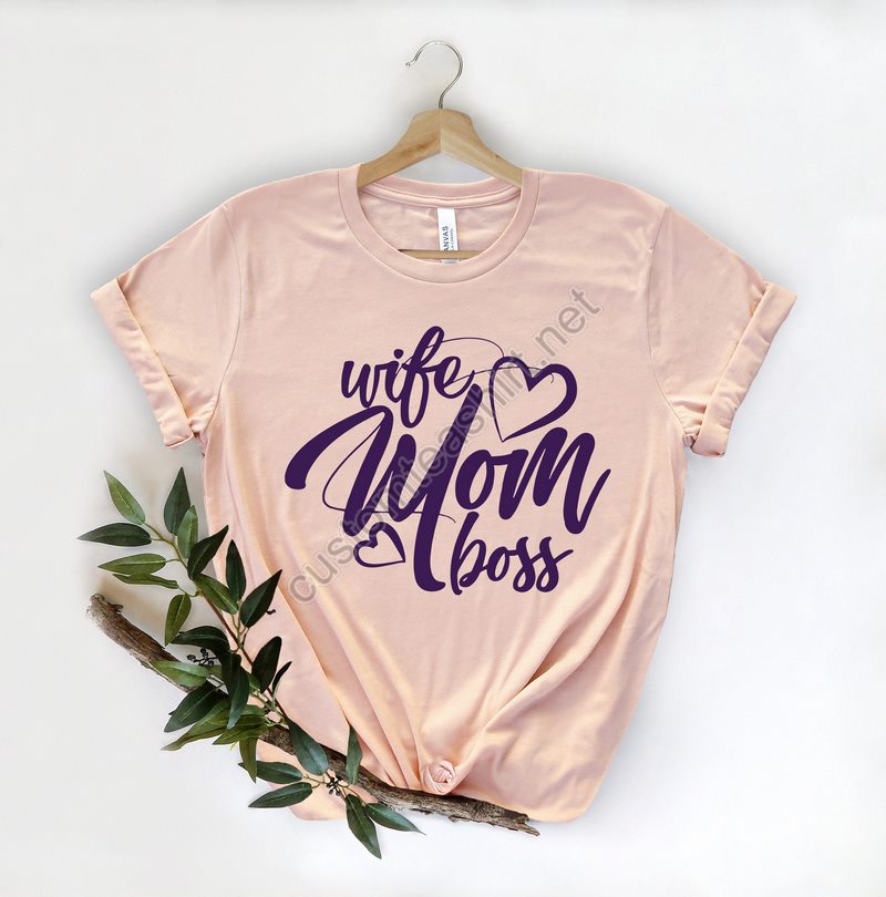 Wife Mom Boss Shirtshappy Mother's Daybest Momgift For Momgift For Mom To Begift For Hermother's Day Shirttrendylong Sleeve Shirts