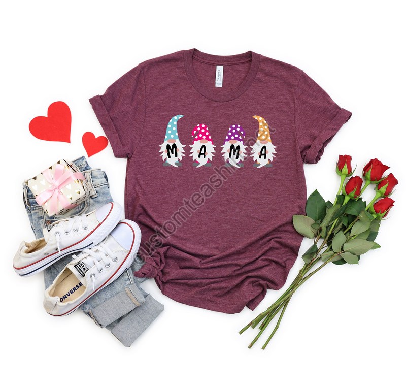 Three Gnomes Mom Teemother's Day Gift Shirtgift For Momnew Mom Giftbaby Announcementfuture Mom Giftmom Gnomes Shirt