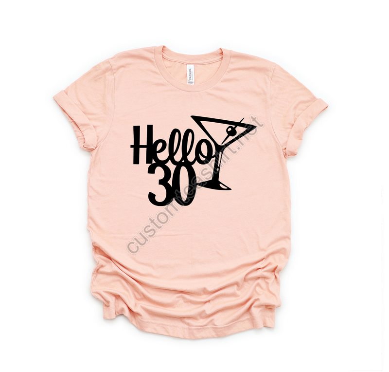 Hello 30 Shirt Thirtieth Birthday Tee Birthday Ideas Birthday Trip Tshirt Matching Birthday Party Tee Birthday Tshirts Birthday Gift T