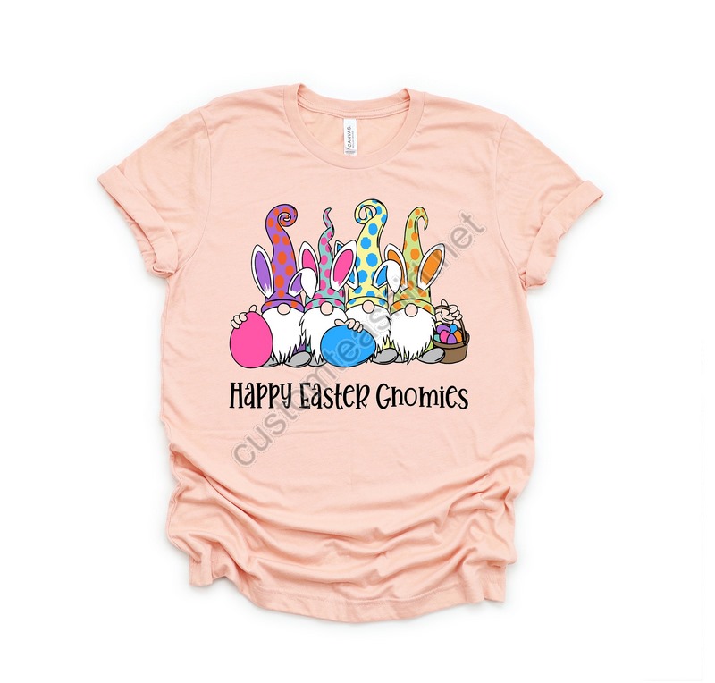 Happy Easter Easter Gnomes Shirt Easter Gnomes Cute Bunny Shirt Gnomes Easter Shirt Bunny With Glasses Shirt Easter Shirteaster Tee