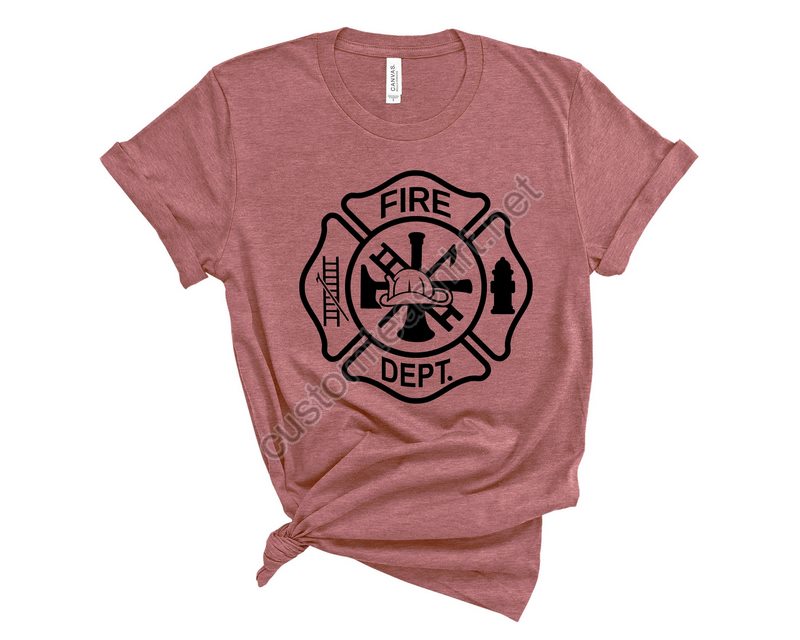 Firefighter Shirt Fireman Tee Fire Department Shirt First Responder Shirt Gift For Fireman Fire Dept Logo Shirt Fire Fighter Gift