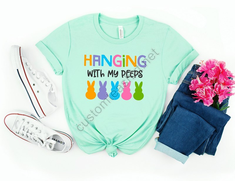 Hanging With My Peeps Shirts Easter Shirt Easter 2021 Shirts Happy Easter Shirt Family Easter Shirts Cute Easter Shirtsgift Easter Day