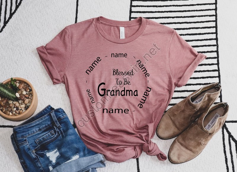 Grandma Shirt With Grandkids Names Grandma Tee Nana Shirt Gift For Grandma Personalized Grandma Shirt Granny Grammy