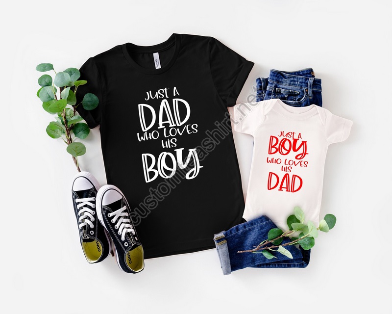 Just A Dad And His Boy Shirtdad And Son Matching Shirts Shirtnew Dad Shirtdad Shirtdaddy Shirtfather's Day Shirtgift For Dad