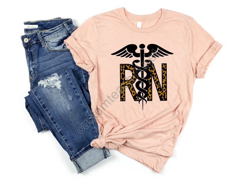 Registered Nurse Shirts Rn Shirts Nurses Superhero Nurse Week Shirt For Woman Nursing Shirt Nursing School Teern Leopard Nurse Shirt