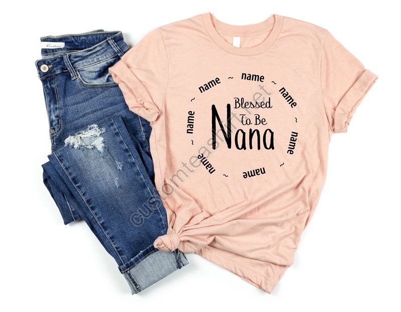 Personalized Nana T-shirt With Grandkids Names Nana Shirt Gift For Nana Mother's Day Gift Idea Nana T-shirt