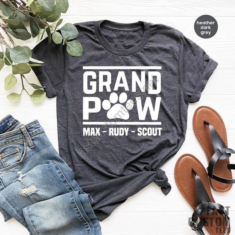 Custom Grandpa Shirt Grandpa Shirt Fathers Day Shirt Father Day Gift Grand Paw Shirt Dog Grandpa Shirt Cat Grandpa Shirt Gift For Dad