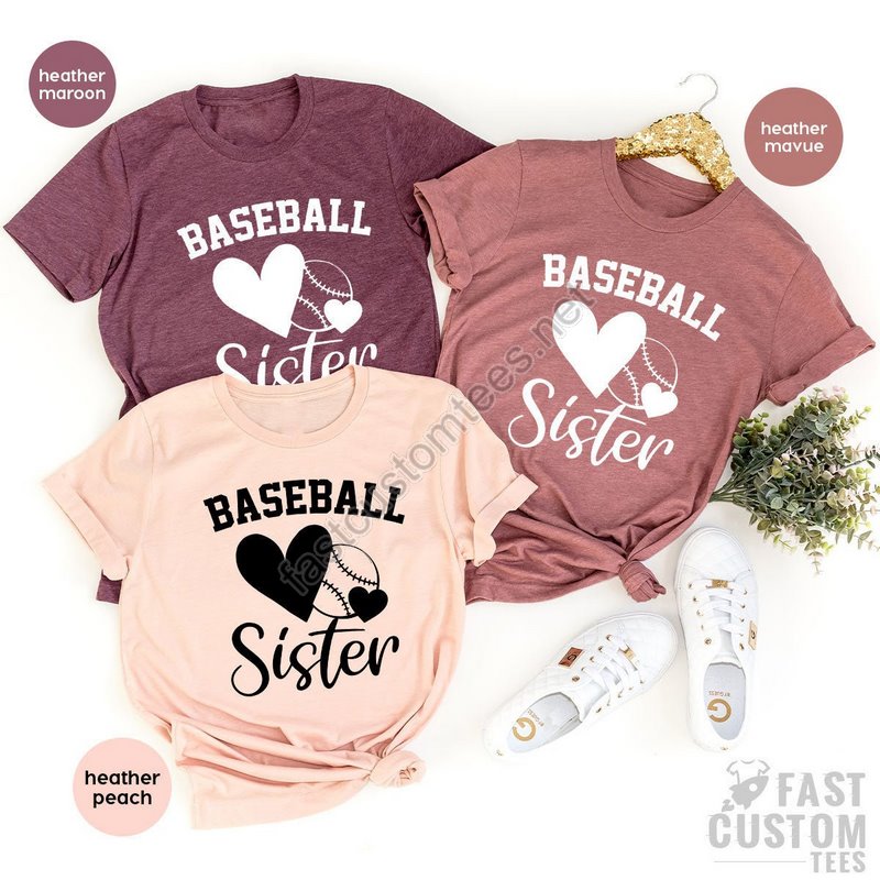 Baseball Sister Shirt Softball Sister Shirt Baseball Sister Tshirt Baseball Fan Sister Shirt Baseball Little Sister Baseball Shirt