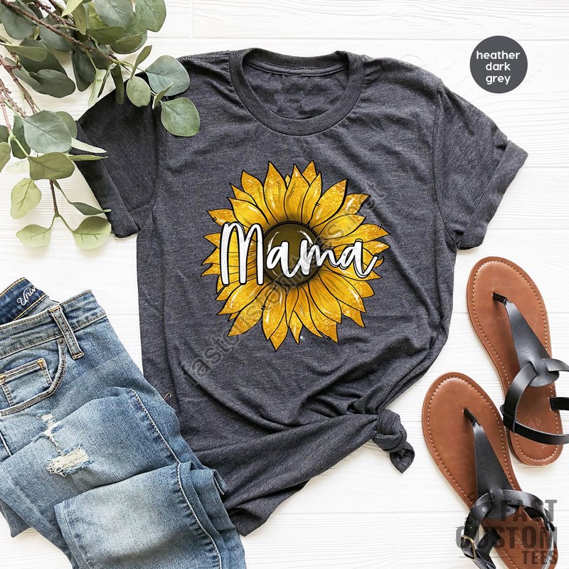 Sunflower Mama Shirt Mom Tshirt Mothers Day Shirt Favorite Mom T-shirt Mama T Shirt Shirt For Mom Mommy Shirt Womens Flower Shirt