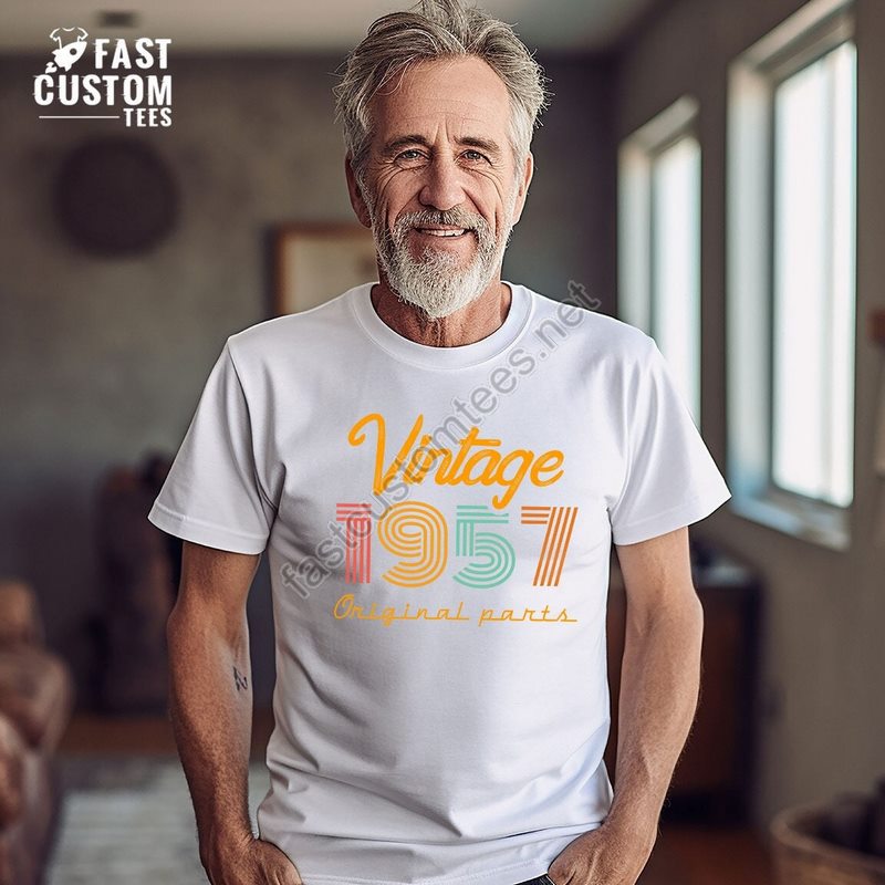 67th Birthday Shirt Vintage T Shirt Vintage 1957 Shirt 66th Birthday Gift For Women 67th Birthday Shirt Men Retro Shirt Vintage Shirts