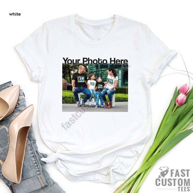 Custom Photo Shirt Custom Tshirt Family Picture Shirt Make Your Own Shirt Custom T-shirt Birthday Photo Shirt Holiday Gift