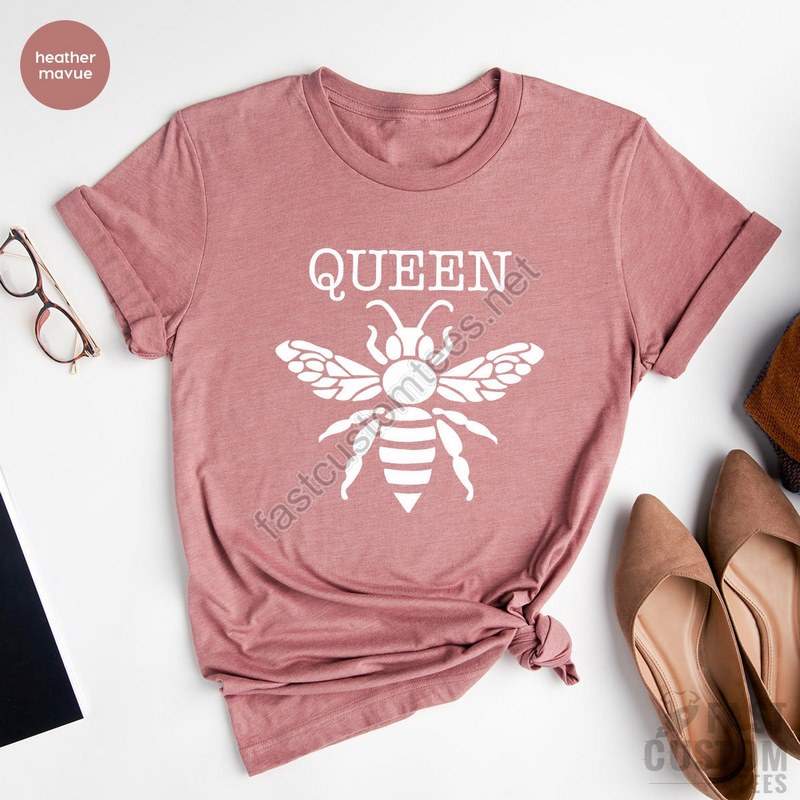 Queen Shirt Bee Shirts Shirts For Women Birthday Gifts Girl Bee Tshirt Bee Lady T-shirt Queen Lady Tee