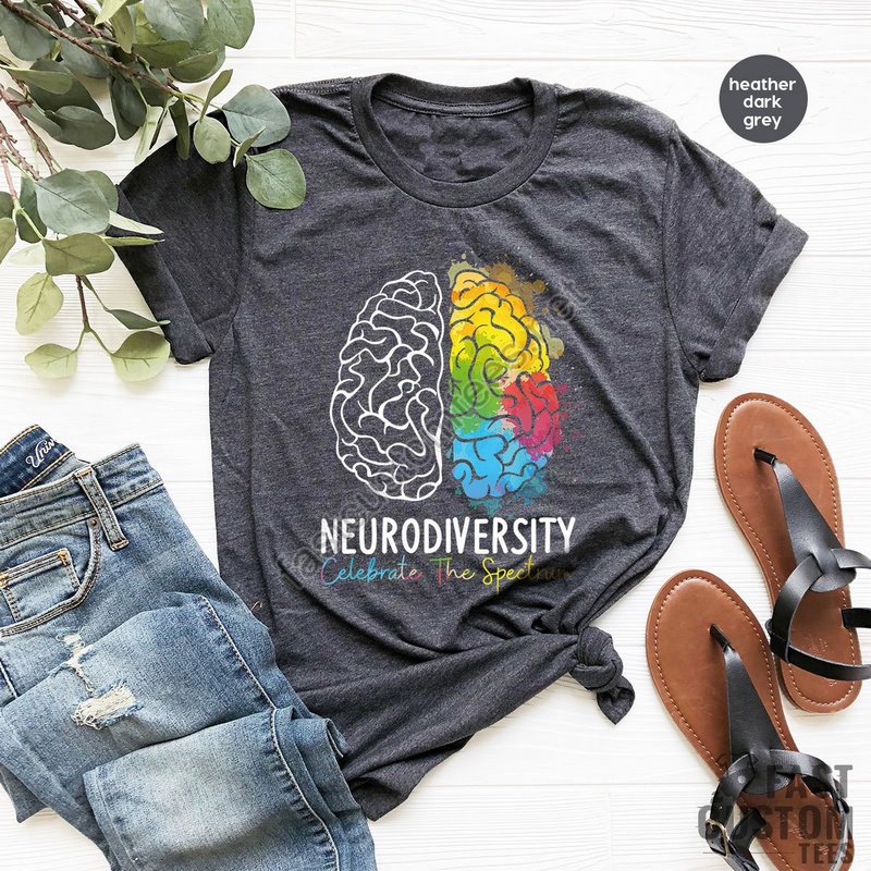 Embrace Neurodiversity Celebrate The Spectrum Brain Autism T-shirt Neurodiversity T-shirt Autism Awareness Shirt Autism Support Shirt