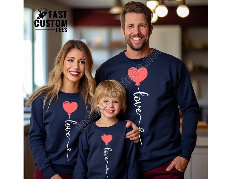 Happy Valentine Day Love Sweatshirt Love Heart Sweatshirt Love Sweatshirt Love My Valentine Sweatshirt Matching Sweatshirt Heart Gift