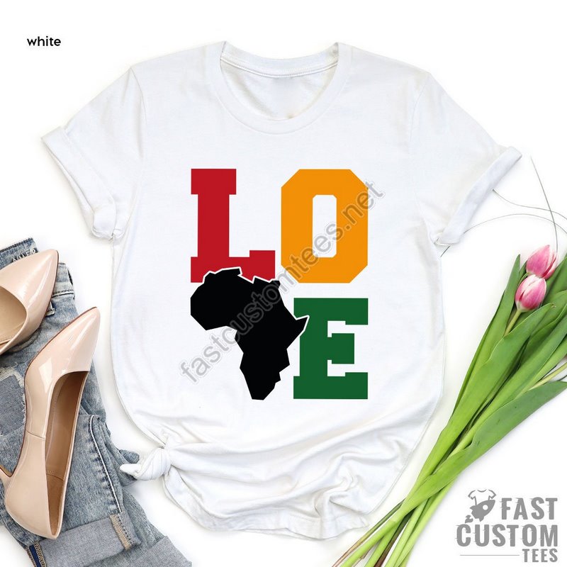 Love Africa Shirt Africa Shirt Black History Month T-shirt Black Lives Shirt Human Rights Shirt Map Of Africa Shirt Africa Map