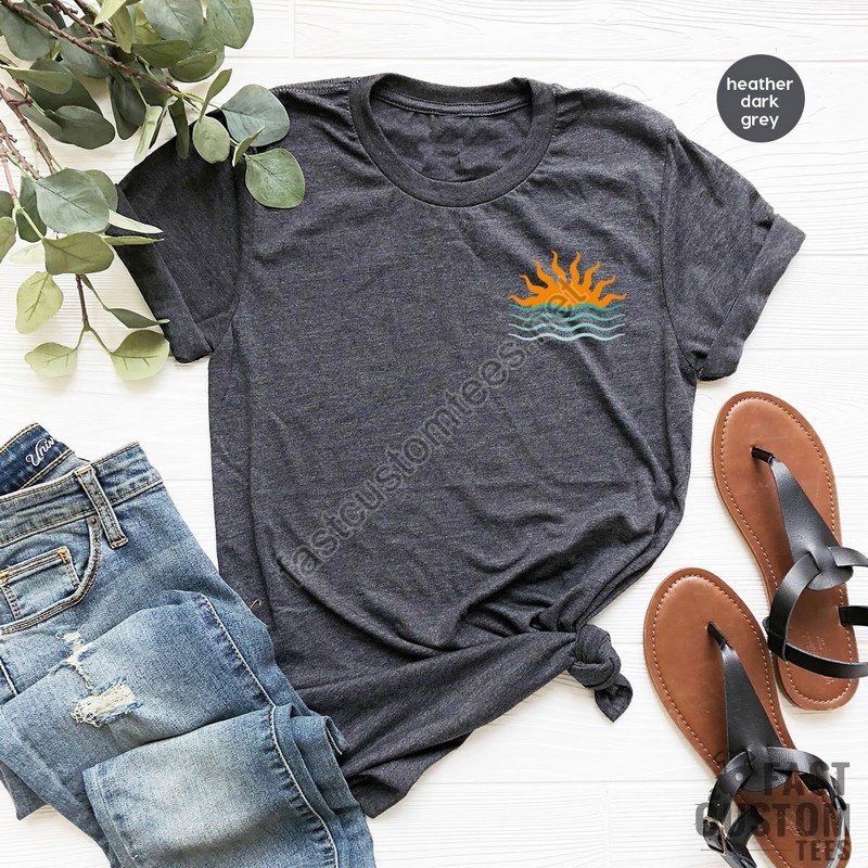 Sun Shirt Pocket Sun Shirt Pocket Summer Shirt Pocket Tee Sea Shirt Beach Shirt Sea T Shirt Vacation Shirt Summer Gift Summer