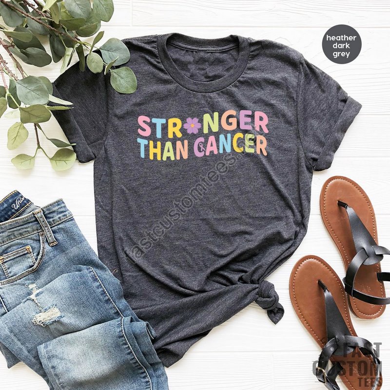 Cancer Shirt Cancer Awareness Shirt Cancer Gifts Cancer Survivor Gift Cancer Support Stronger Than Cancer T-shirt Warrior Cancer