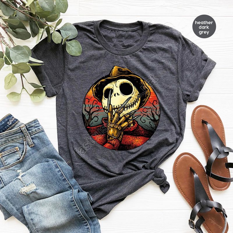 Halloween Shirt Horror Shirt Goth Shirt Halloween Party Shirt Halloween Gift Scary Halloween Shirt Horror Movie Characters Shirt